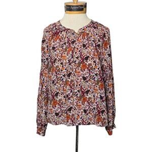 Madewell x Karen Walker Women's Floral Long Sleeve Blouse Sz xSmall